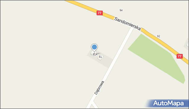 Kępie Zaleszańskie, Dąbrowa, 81A, mapa Kępie Zaleszańskie