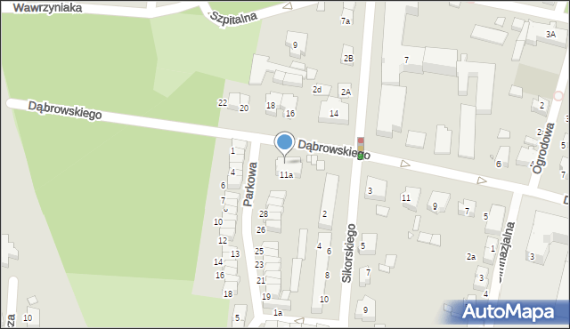 Kępno, Dąbrowskiego, 13a, mapa Kępno