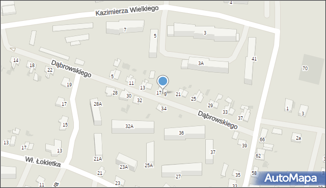 Kętrzyn, Dąbrowskiego Jarosława, gen., 19, mapa Kętrzyn