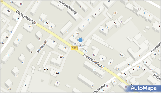 Kętrzyn, Daszyńskiego Ignacego, 16a, mapa Kętrzyn