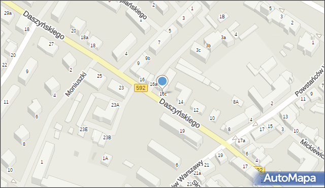 Kętrzyn, Daszyńskiego Ignacego, 16c, mapa Kętrzyn