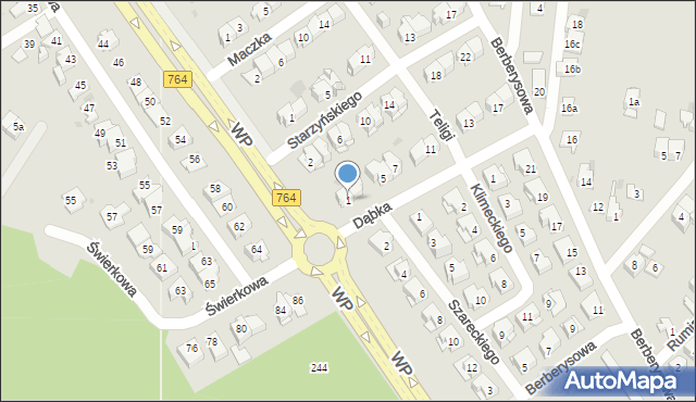 Kielce, Dąbka Stanisława, płk., 1, mapa Kielc