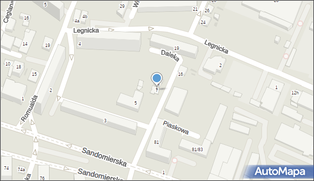 Kielce, Daleka, 7, mapa Kielc