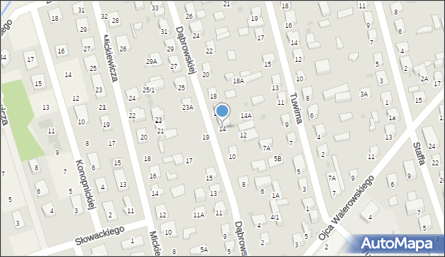 Kleosin, Dąbrowskiej Marii, 14, mapa Kleosin