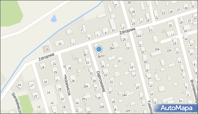 Kleosin, Dąbrowskiej Marii, 28, mapa Kleosin