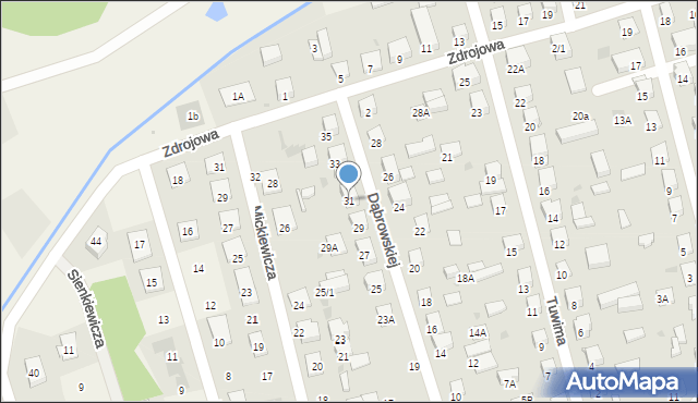 Kleosin, Dąbrowskiej Marii, 31, mapa Kleosin
