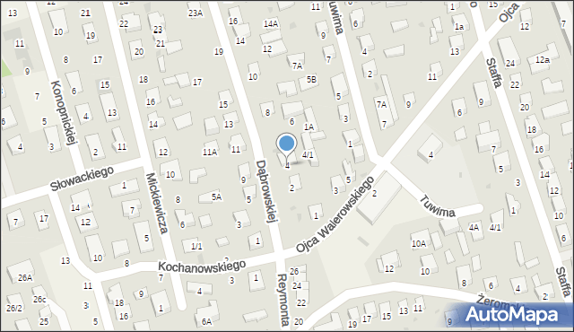 Kleosin, Dąbrowskiej Marii, 4, mapa Kleosin