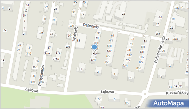 Kłodzko, Dąbrówki, 5/V, mapa Kłodzka