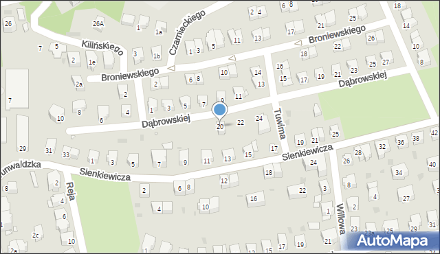 Kłodzko, Dąbrowskiej Marii, 20, mapa Kłodzka