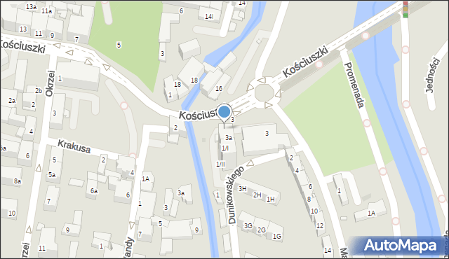 Kłodzko, Daszyńskiego Ignacego, 3a, mapa Kłodzka