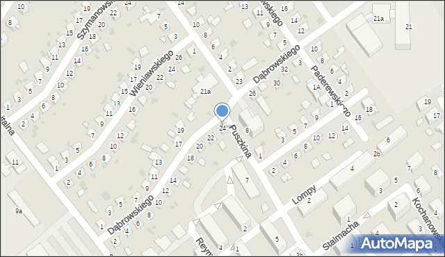 Knurów, Dąbrowskiego Jarosława, gen., 24, mapa Knurów