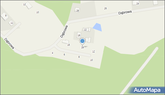 Kobylarnia, Dąbrowa, 14, mapa Kobylarnia