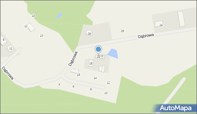 Kobylarnia, Dąbrowa, 22, mapa Kobylarnia