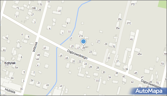 Kobyłka, Dąbrowskiego Henryka, gen., 19, mapa Kobyłka