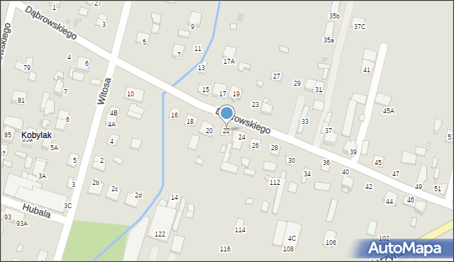 Kobyłka, Dąbrowskiego Henryka, gen., 22, mapa Kobyłka