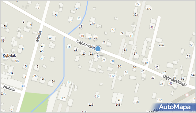Kobyłka, Dąbrowskiego Henryka, gen., 24, mapa Kobyłka