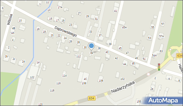 Kobyłka, Dąbrowskiego Henryka, gen., 34, mapa Kobyłka