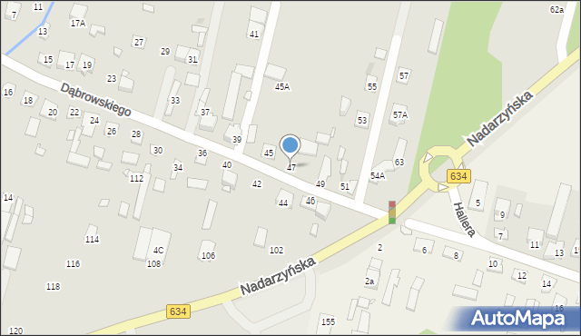Kobyłka, Dąbrowskiego Henryka, gen., 47, mapa Kobyłka