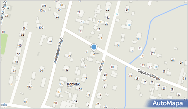 Kobyłka, Dąbrowskiego Henryka, gen., 6, mapa Kobyłka
