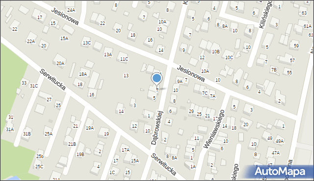 Kobyłka, Dąbrowskiej Marii, 7, mapa Kobyłka