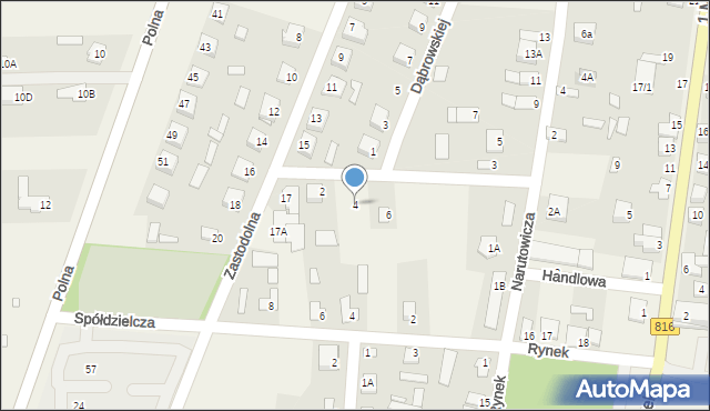 Kodeń, Dąbrowskiej Marii, 4, mapa Kodeń