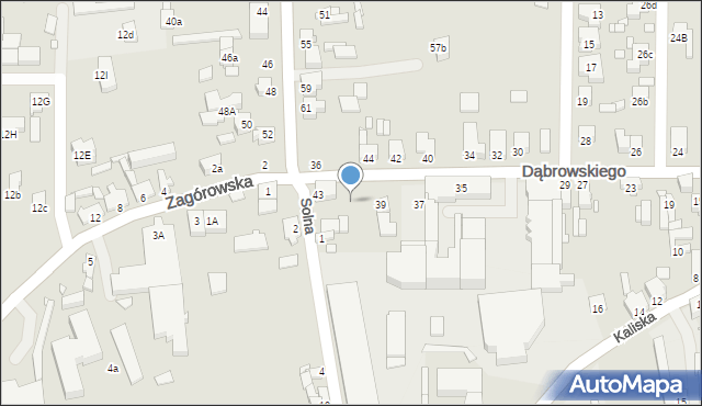Konin, Dąbrowskiego Jarosława, gen., 41, mapa Konina