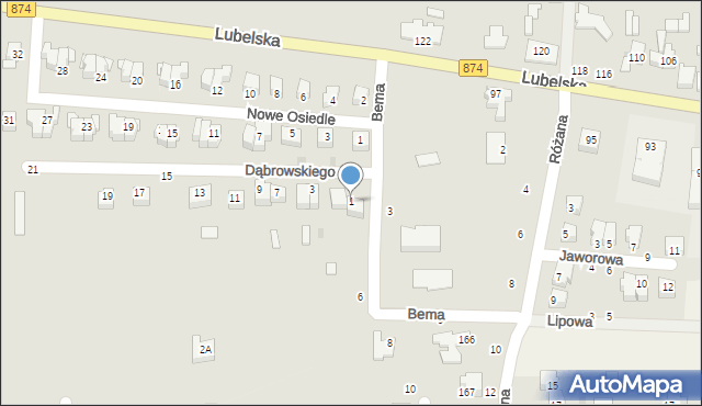 Końskowola, Dąbrowskiego Henryka, gen., 1, mapa Końskowola