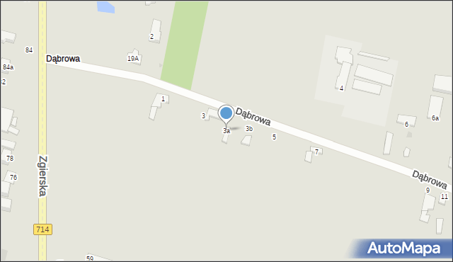 Konstantynów Łódzki, Dąbrowa, 3a, mapa Konstantynów Łódzki