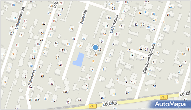 Konstantynów Łódzki, Dąbrowska, 10, mapa Konstantynów Łódzki