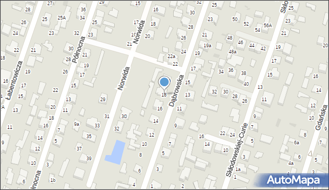 Konstantynów Łódzki, Dąbrowska, 18, mapa Konstantynów Łódzki