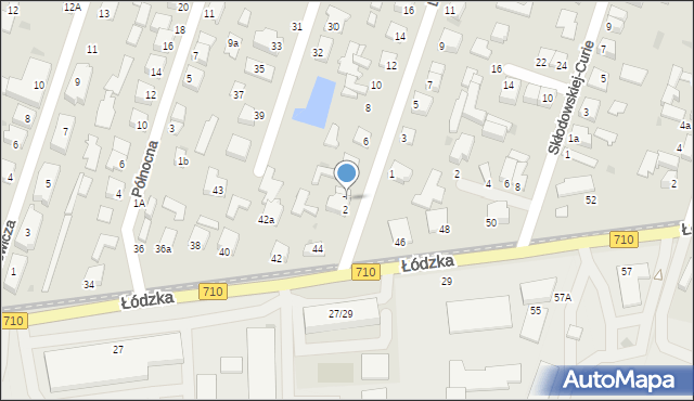 Konstantynów Łódzki, Dąbrowska, 2a, mapa Konstantynów Łódzki