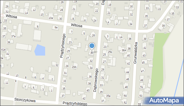 Kostrzyn, Dąbrowskiego Jarosława, gen., 30, mapa Kostrzyn