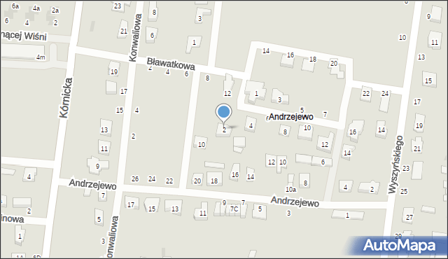 Kostrzyn, Daliowa, 2, mapa Kostrzyn