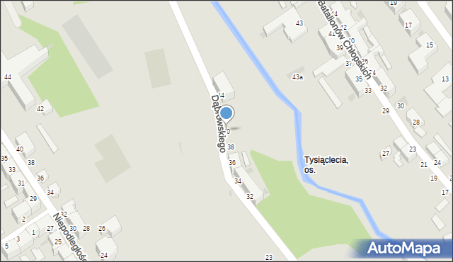 Koszalin, Dąbrowskiego Jarosława, gen., 40, mapa Koszalina