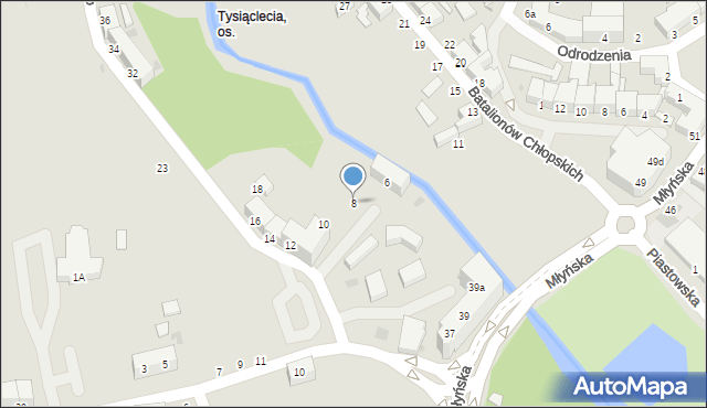 Koszalin, Dąbrowskiego Jarosława, gen., 8, mapa Koszalina