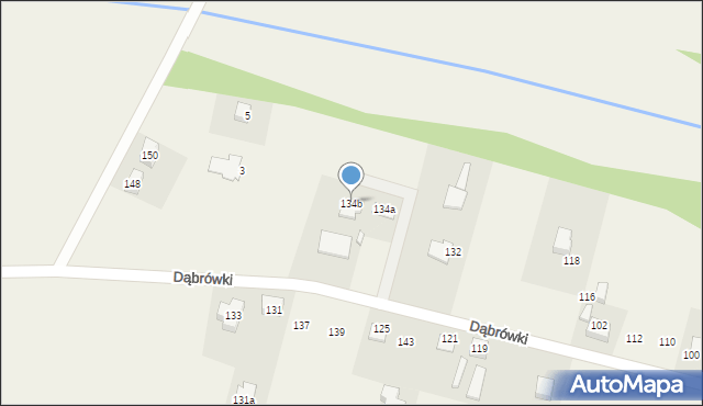 Koszęcin, Dąbrówki, 134b, mapa Koszęcin