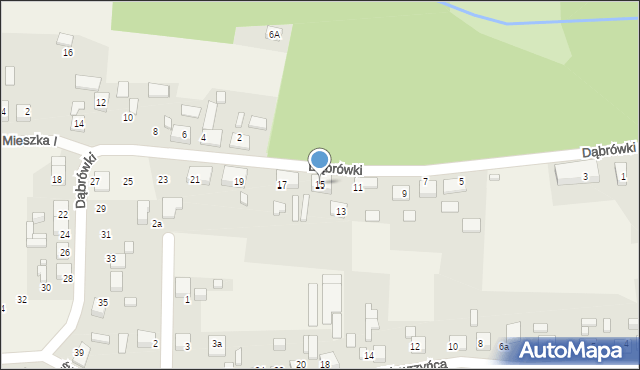 Koszęcin, Dąbrówki, 15, mapa Koszęcin