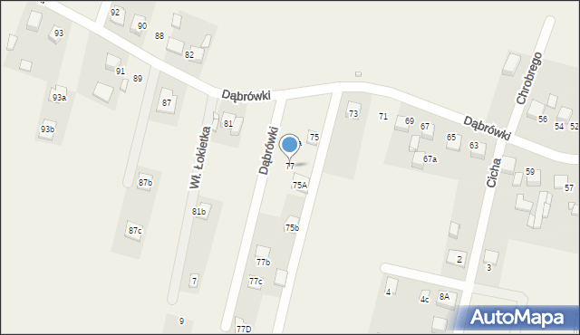 Koszęcin, Dąbrówki, 77, mapa Koszęcin