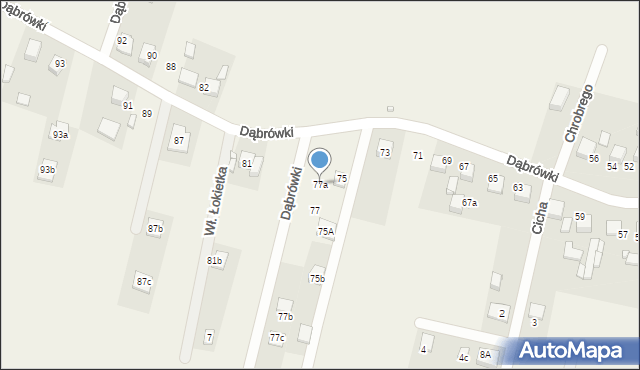 Koszęcin, Dąbrówki, 77a, mapa Koszęcin