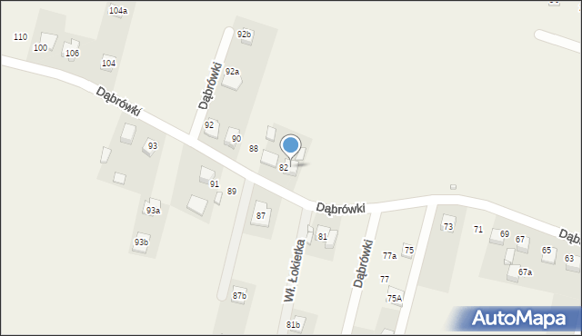 Koszęcin, Dąbrówki, 84, mapa Koszęcin
