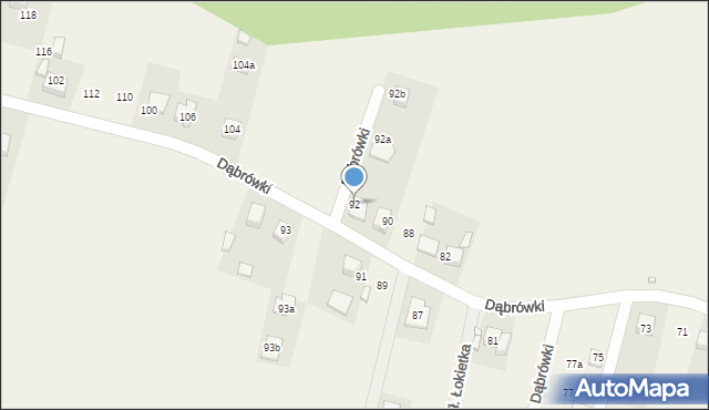 Koszęcin, Dąbrówki, 92, mapa Koszęcin