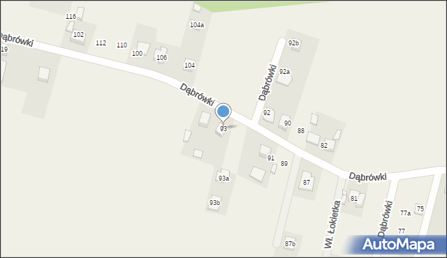 Koszęcin, Dąbrówki, 93, mapa Koszęcin