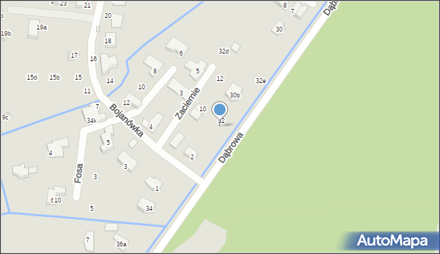 Kraków, Dąbrowa, 32a, mapa Krakowa