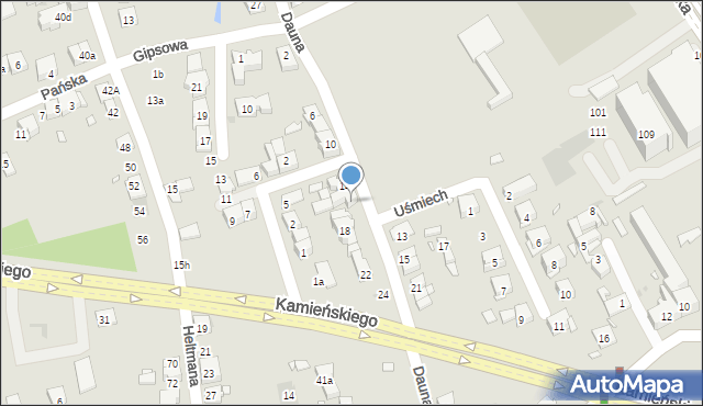 Kraków, Dauna Alfreda, 16, mapa Krakowa