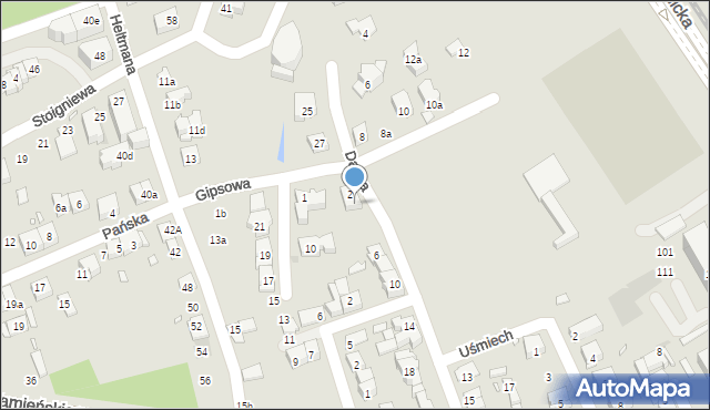 Kraków, Dauna Alfreda, 4, mapa Krakowa