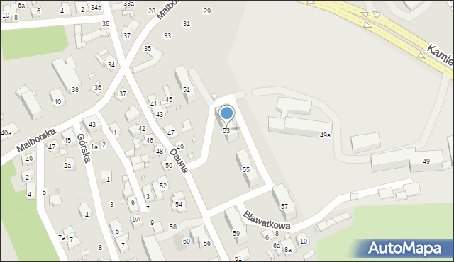 Kraków, Dauna Alfreda, 53, mapa Krakowa