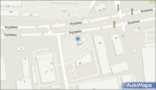Kraków, Dąbka Stanisława, płk., 30, mapa Krakowa
