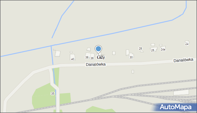 Kraków, Danalówka, 32, mapa Krakowa