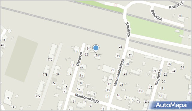 Kraków, Darasza Wojciecha, 12a, mapa Krakowa