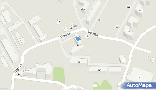 Kraków, Dąbska, 19, mapa Krakowa